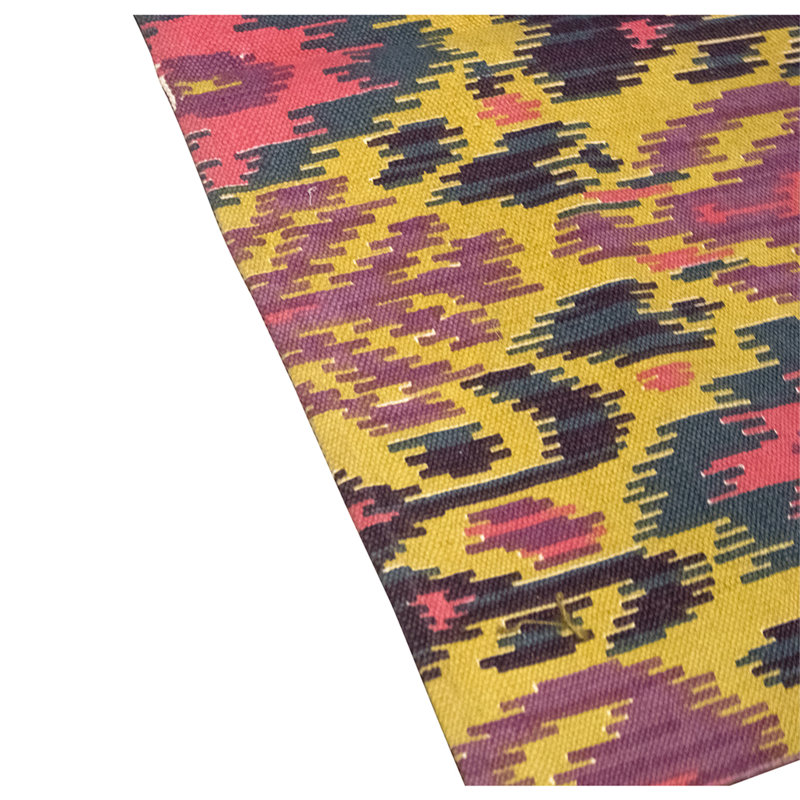 Tapis rectangulaire en laine à tissage plat