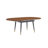 Walnut Oval Extendable Dining Table, MDF Top Modern Expandable Kitchen Table With Sturdy Metal Legs For Dining Room, Seats 6-10 People