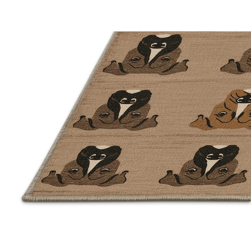  Tapis lavable pour chien Bull Terrier, Rectangulaire 8 pi x 12 pi
