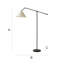 162cm Polished Arched Floor Lamp-1352280139