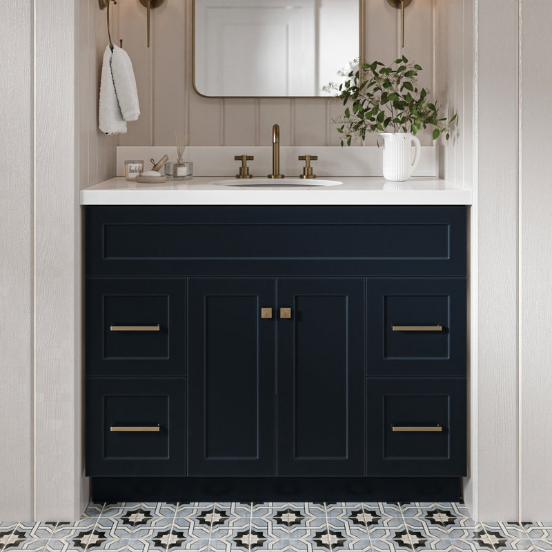 Ensemble de meuble-lavabo simple 43 po Abell, Bleu minuit