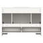 Meuble-lavabo simple de style français de 122 cm (48 po) avec dessus en résine blanche-3930594