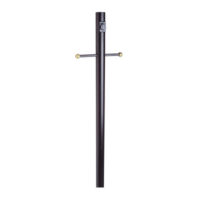 Marauder Traditional Outdoor Lamp Post with Plastic Cross Arm and Outlet for Driveways and Porches 80-Inch