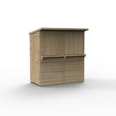 Solid Wood Wicker Bar Counter with Stools