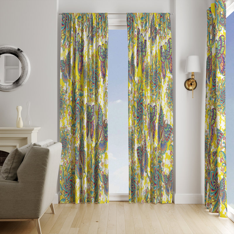 Semi Sheer Curtain Pair, 40" W x 61" L