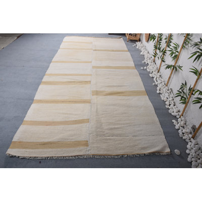 Tapis froid, tapis luxueux, grands tapis de 5 pi x 11,5 pi, tapis de salon, tapis rétro, tapis en laine beige, tapis turcs