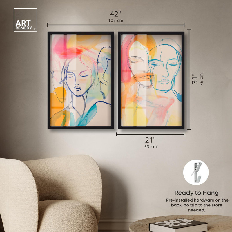 «Inner Reflections Shadowbox Print», ensemble d'art abstrait moderne par Art Remedy, cadre noir, 20 x 30, 31" H x 21" W