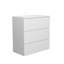 Table de bout moderne à 3 tiroirs 32,9 pouces de haut avec façade sans poignée, design compact et finitions multiples - Table de chevet ou armoire d'appoint polyvalente-1039137345