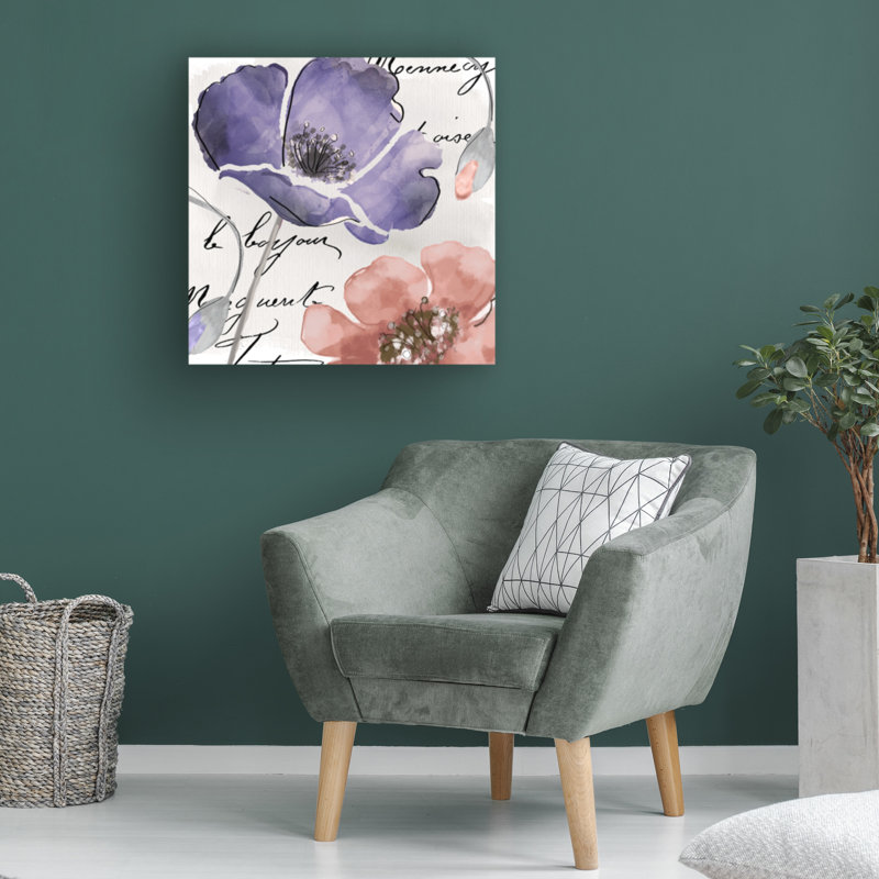 Art sur toile «Bachelor», Fleurs de France III, H 18 po x l 18 po