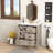 30" Bathroom Vanity With Sink And Barn Door, Rustic Farmhouse Single Vanity Set-1948057913