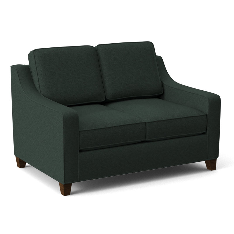 Clark 54" Square Arm Sofa Bed, Dorset Charcoal, Montana Walnut