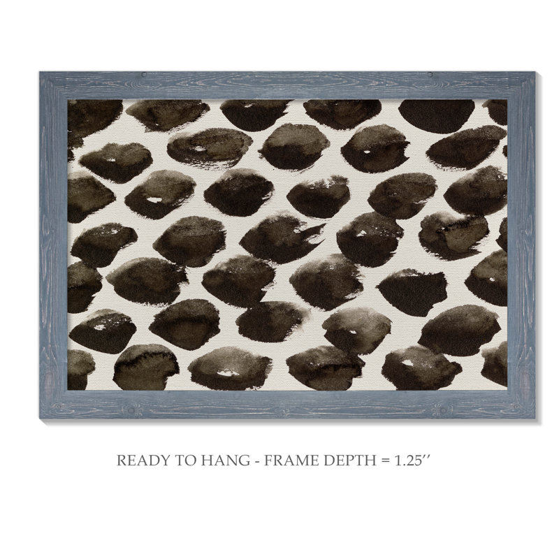 « dots imperfection i » par paul cezanne-reproduction de photo encadrée, H 28 po x l 38 po x 1,25 po, Encadré toile grise