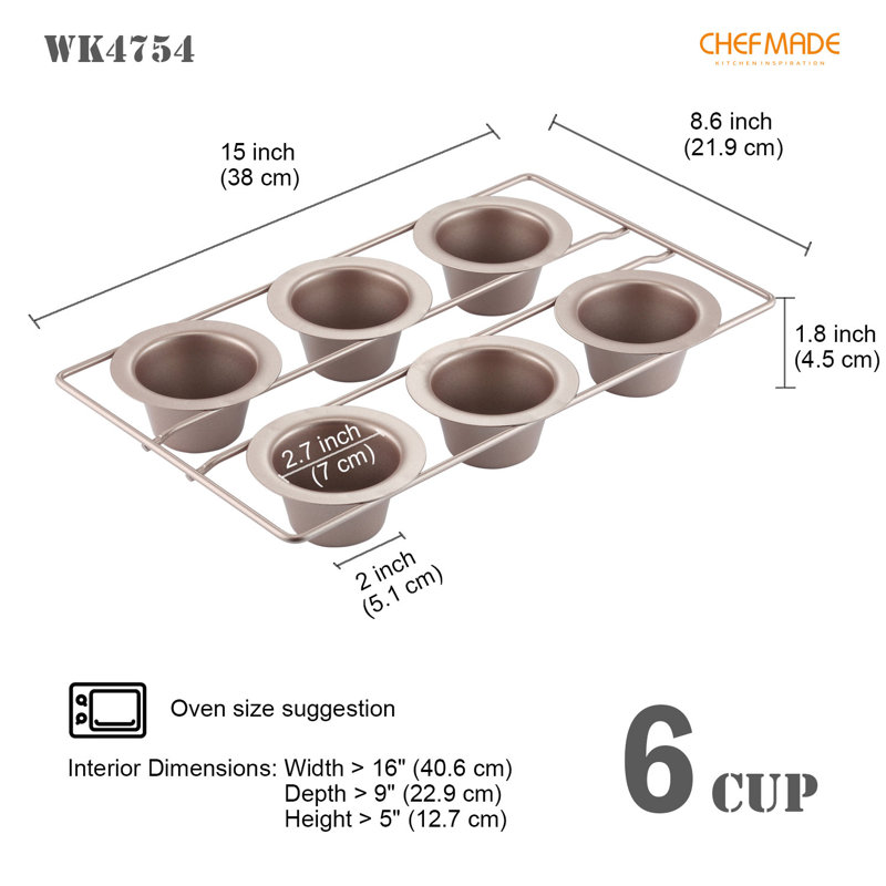 Moule à gâteau à 6 compartiments CHEFMADE
