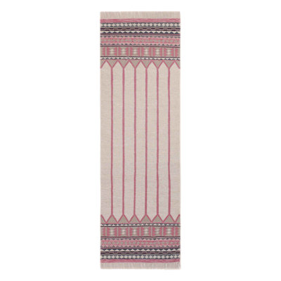 Sand In Your Feet Southwestern Area Rug in Pink/Beige/Gray