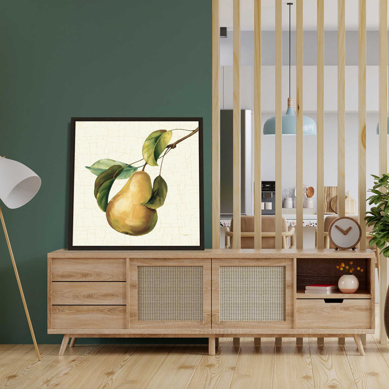 "Vintage Fruit Du Marche" par Lisa Audit - peinture sur toile à cadre flottant, L 39,5 po x H 39,5 po