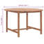 Hannedore Round Teak Outdoor Dining Table , 110cm cm W 110cm cm D-206713329