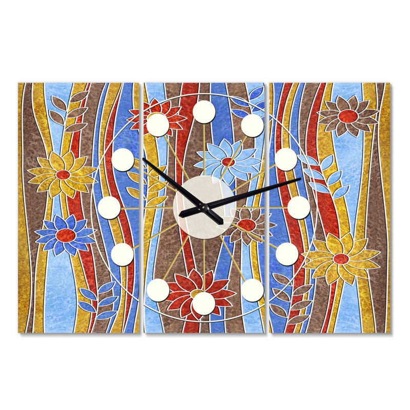 Mid-Century Metal Wall Clock