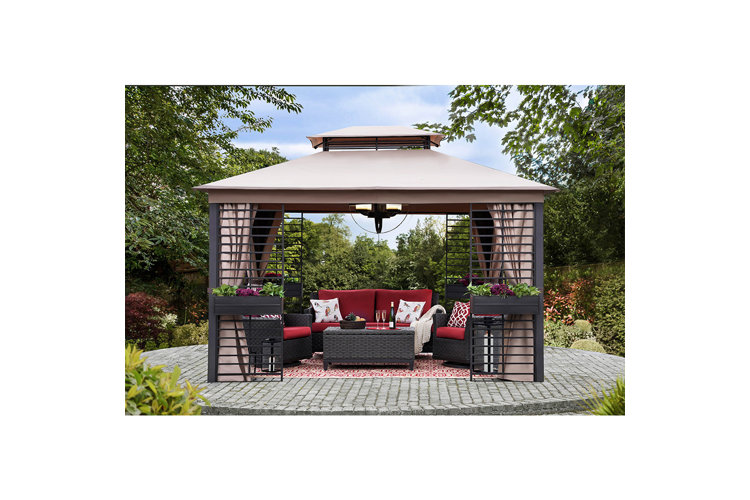 Sunjoy 13 ft. W x 11 ft. D Steel Patio Gazebo