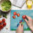 Ambesonne Pinwheel Cutting Board Large Size Clouds Rainbow Trees Multicolor