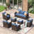 Brown Frame/Slate Blue Cushion selected