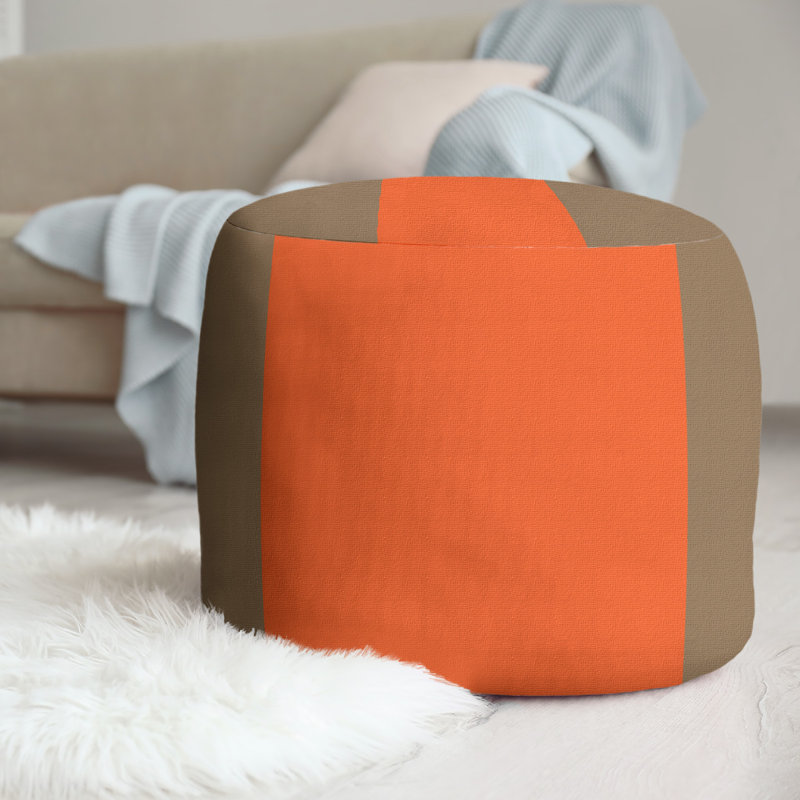repose-pieds rond 20,5", Doré / orange