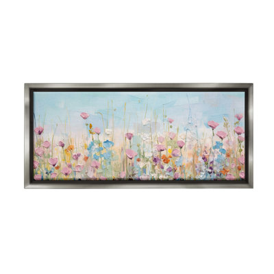 «Peaceful Wildflowers Meadow Floater Frame» par Gina Kelly sur