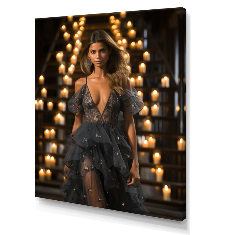 Élégant modèle féminin II - impression sur toile tendance, Toile tendue, H 32 po x l 16 po x P 1 po