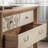 Retro Distressed Solid Wood Accent Cabinets