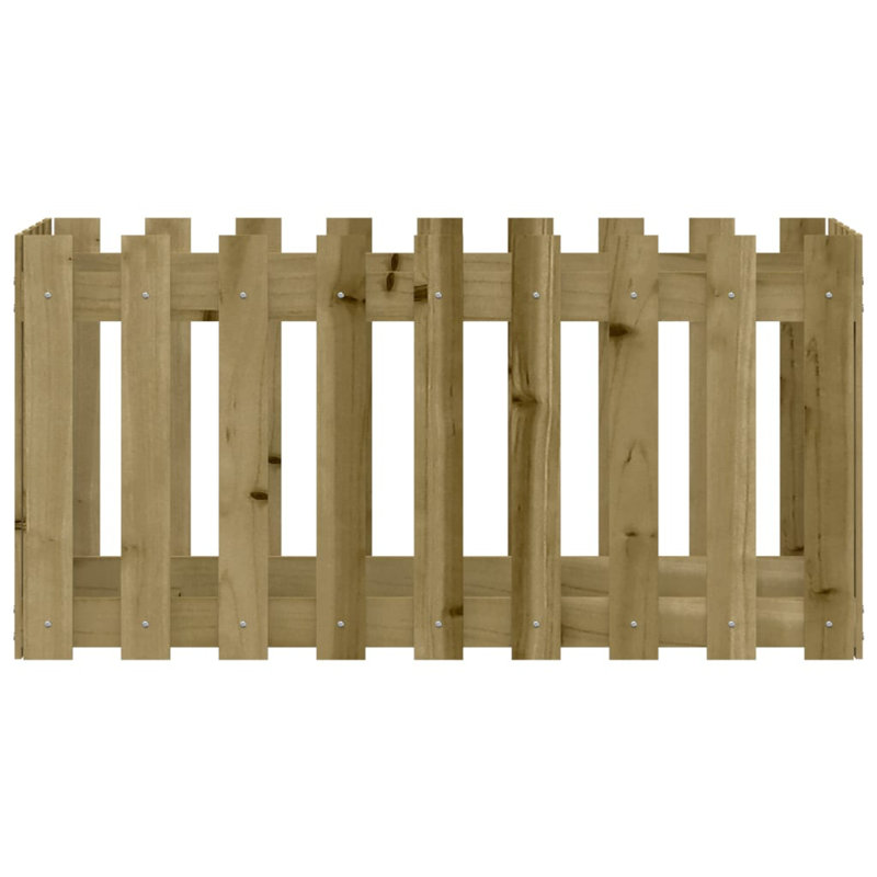 Birjesh Wood Raised Garden Bed, Green, 50cm H x 100cm W x 50cm D