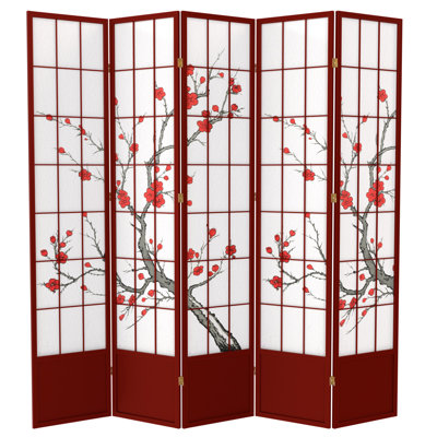 83.5" Cherry Blossom Shoji Room Divider