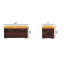 Banc de rangement en cuir brun clair