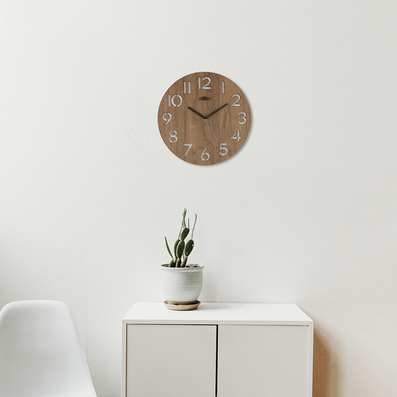 Wood Wall Clock, Brown