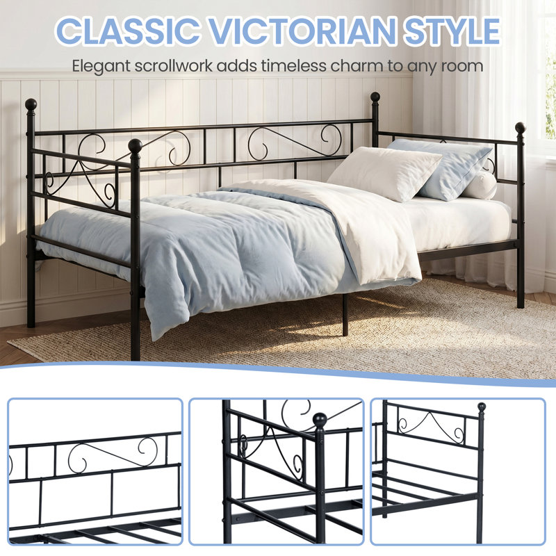 Metal Daybed, Black