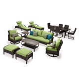 Barcelo 16 Piece Rattan Sofa Set with Cushions