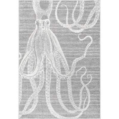 Tapis gris/blanc