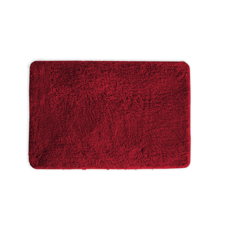 Eiliyah Microfiber Non-Slip Bath Mat, 17" W x 24" L, Orange