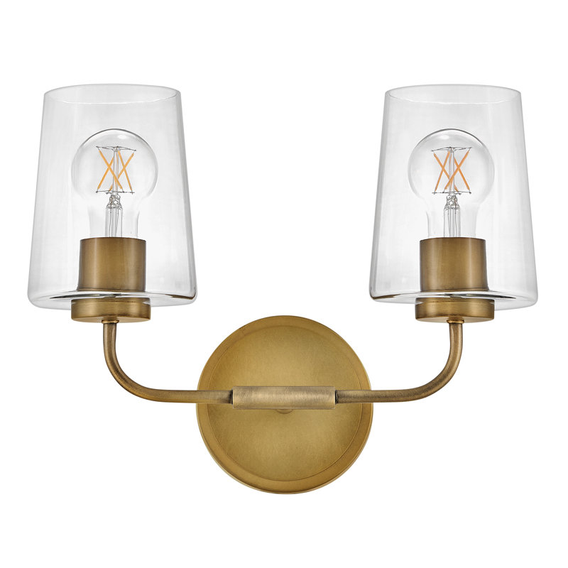 Viva 2 - Light Dimmable Vanity Light, Heritage Brass