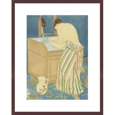 «Woman Bathing» par Mary Cassatt, impression giclée sur cadre