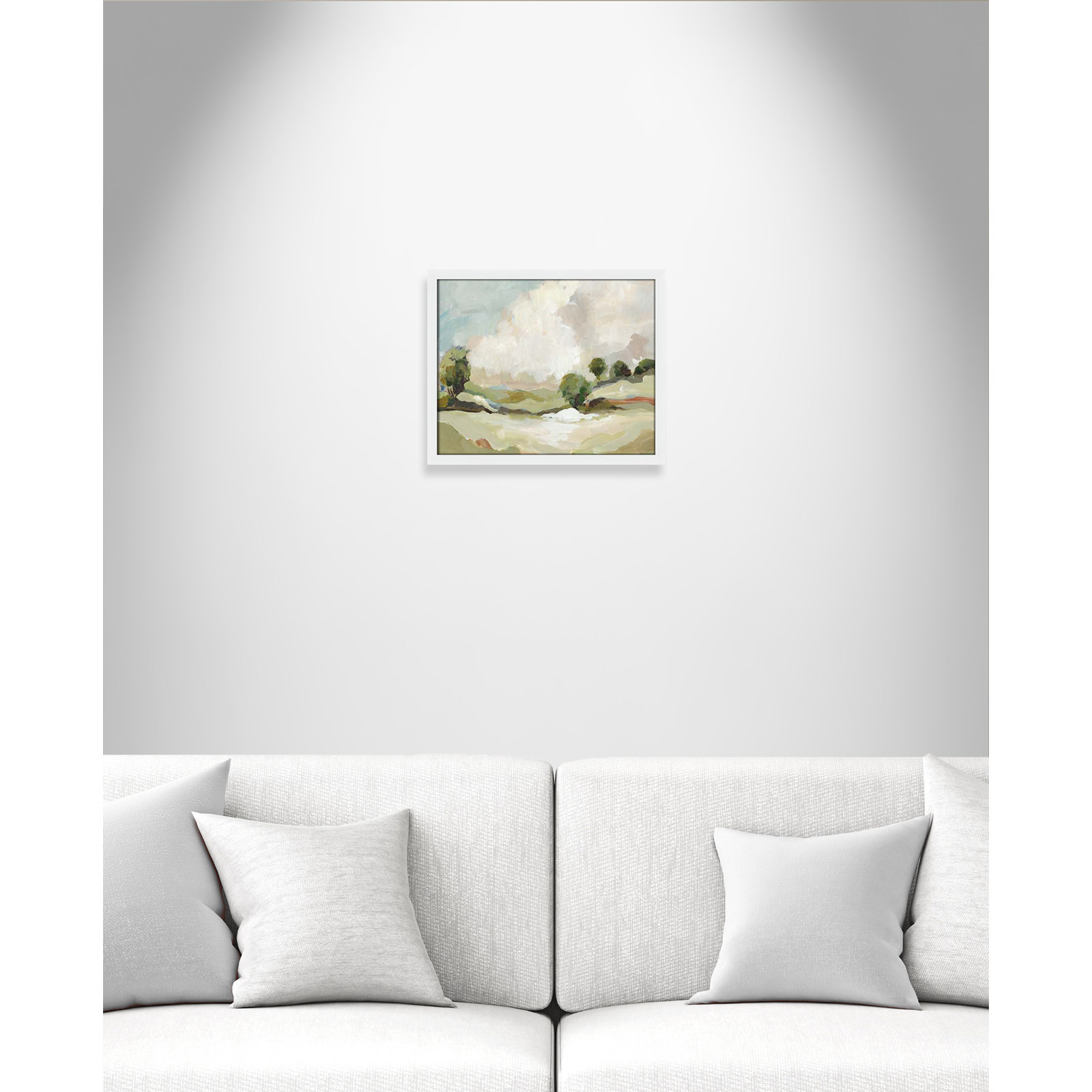 Pastoral Land by Allison Pearce, 16" H x 19" W x 1.25" D, White