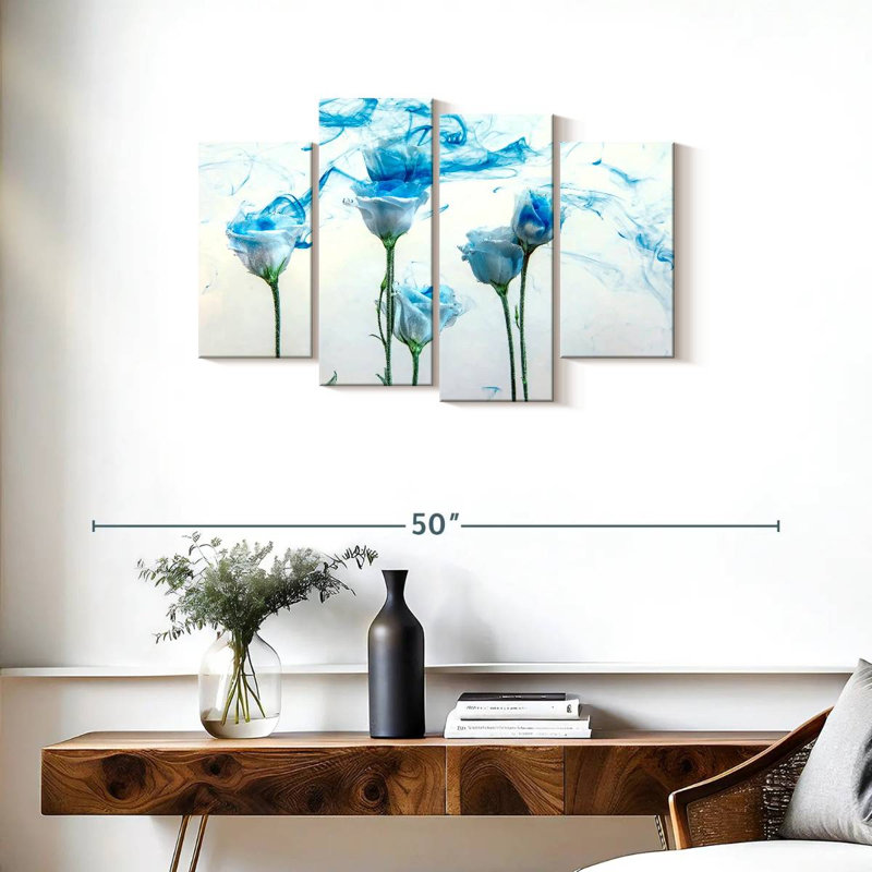 Harnek Underwater White Roses, 22'' H x 36'' W