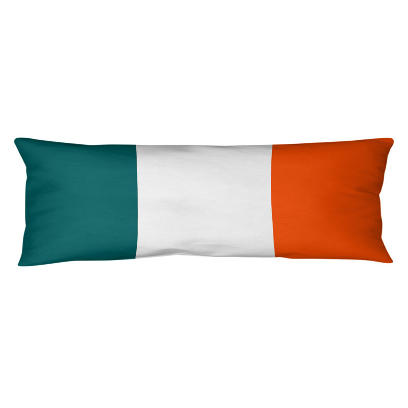 Polyester Medium Pillow, Miami Football, Green/White/Orange