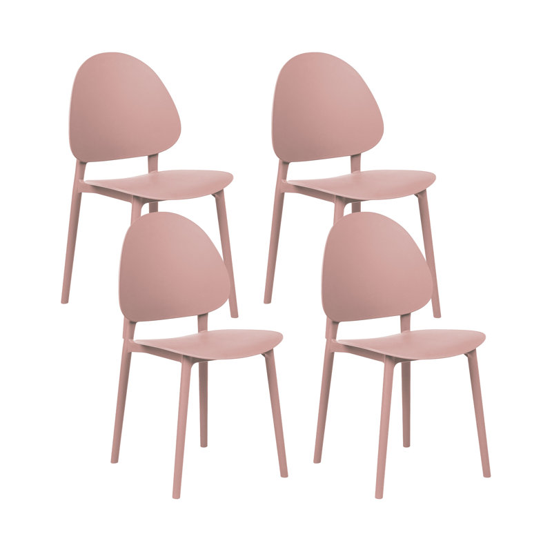 Outdoor Patio Dining Side Chair, Pink