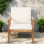 Chaises longues confortables de patio en bois d'acacia, style moderne pour l'extérieur