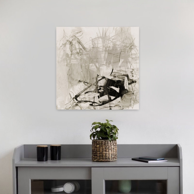 Art contemporain abstrait géométrique contemporain, H 18 po x l 18 po