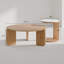 Ensemble de tables basses rondes avec table d'appoint Oak