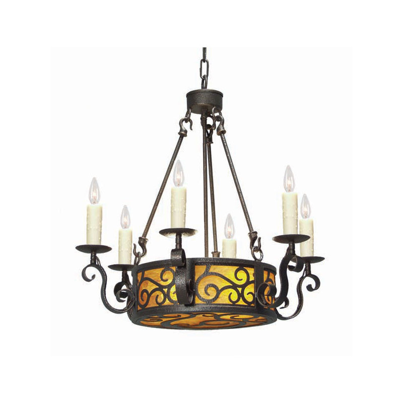 Delano 8 - Light Chandelier, Copper Rust Premium, Faux Alabaster