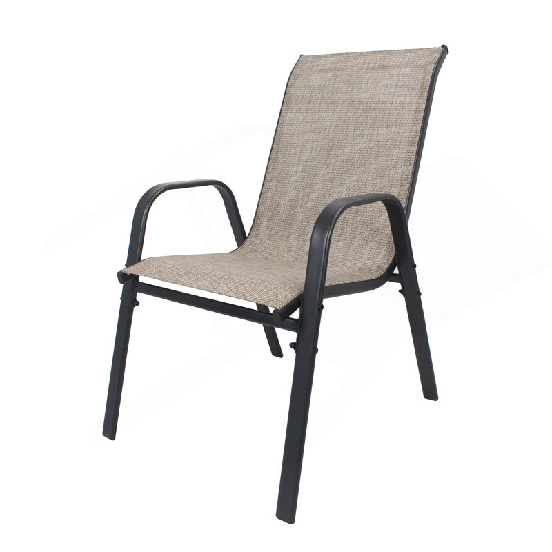 Chaises d'extérieur ergonomiques avec tissu Teslin imperméable et structure résistante à la rouille