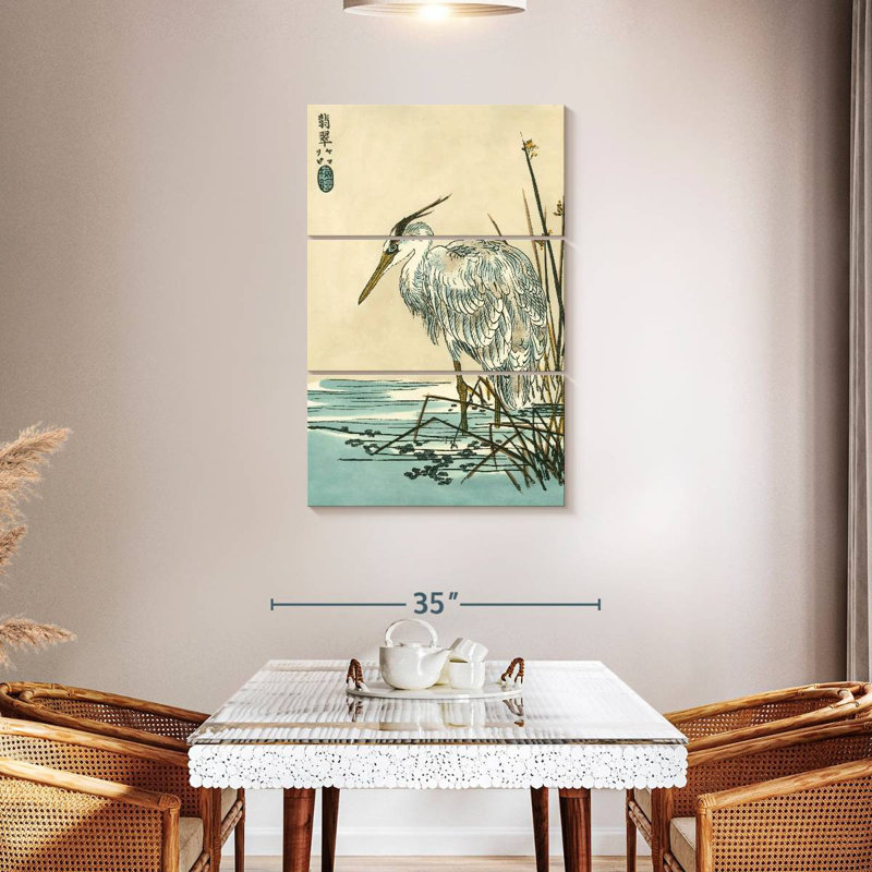 Brampt Oriental Crane I, 45" H x 28" W
