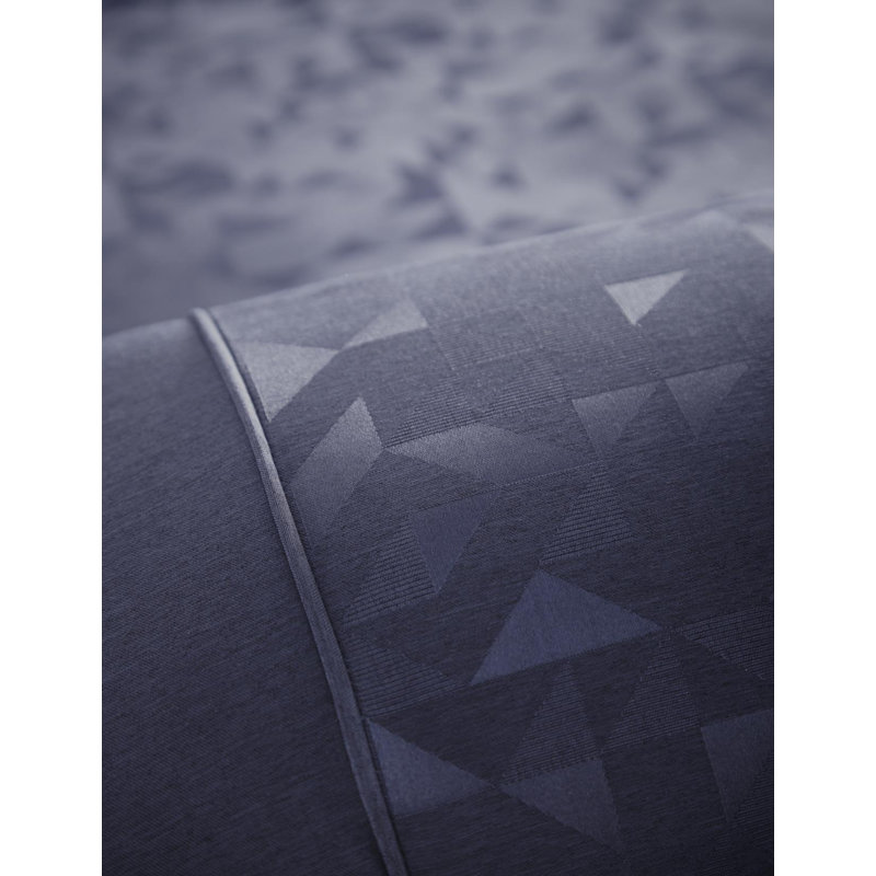 Winon Geometric Luxury Duvet Cover Set, King Duvet Cover + 2 Standard Pillowcases, Navy