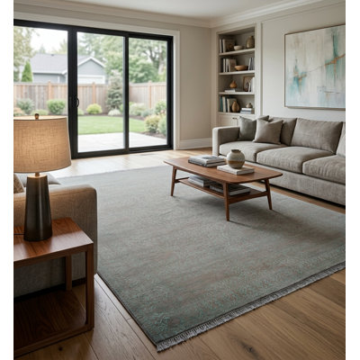 Hand Knotted Oriental Multicolor Wool Rectangle Indoor Area Rug